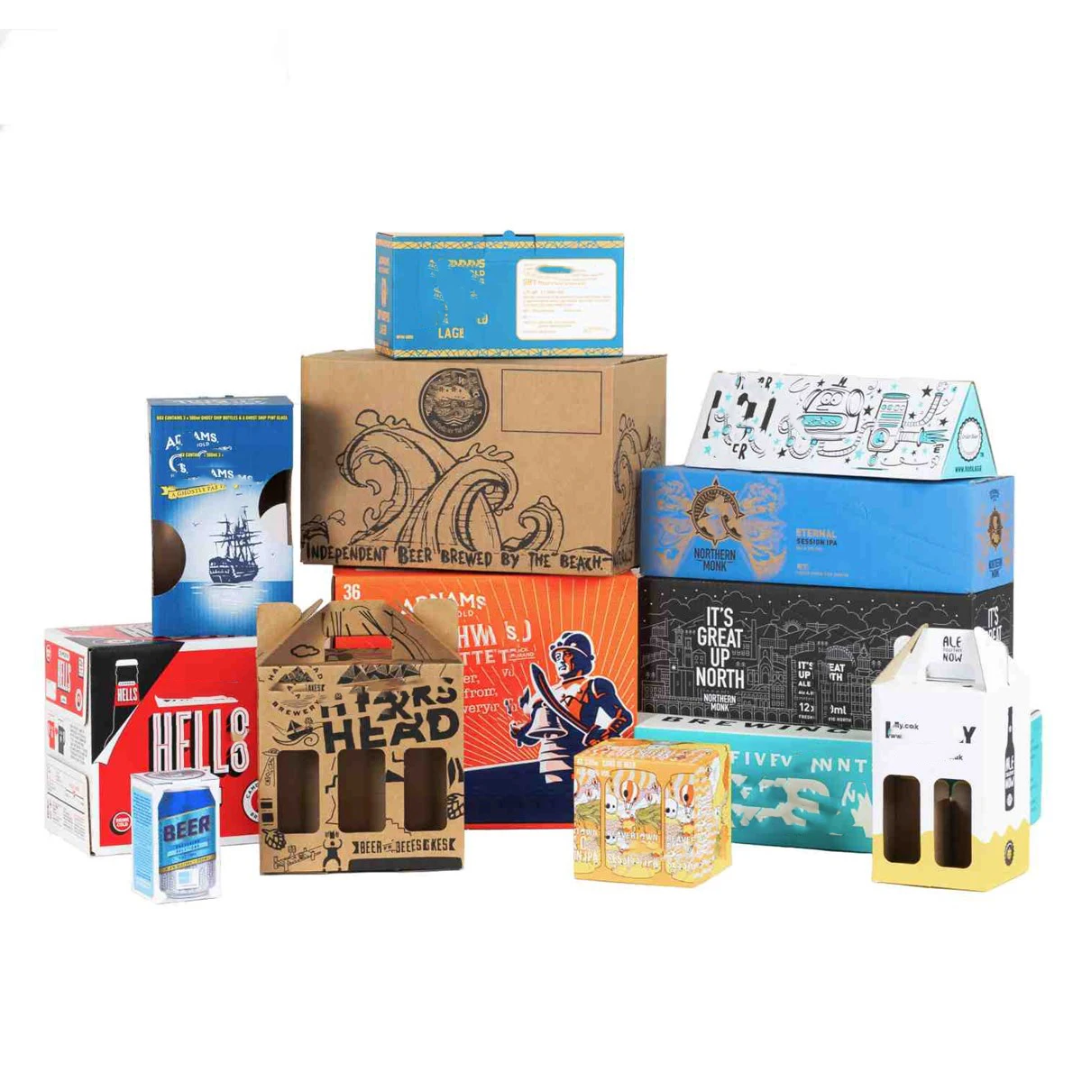 Custom Printed Beer Boxes For Shipping 2/6/12/24 Pack