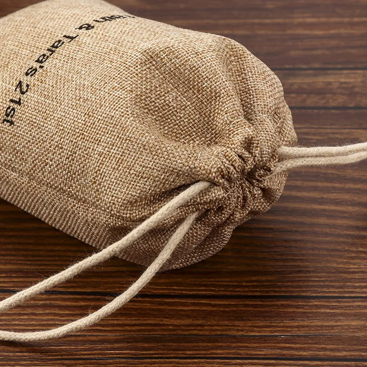 
Custom Eco-friendly Small/Medium/Big Linen pouch Packaging Hemp Gift bags Drawstring Bag 