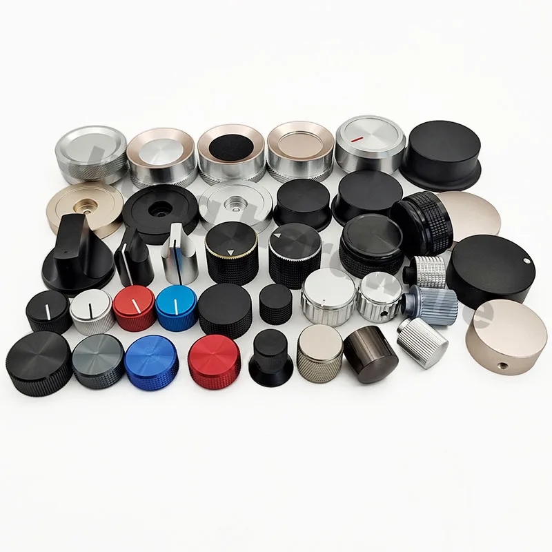 Large Size Solid Metal Aluminium Electronic equipment Switch Encoder Potentiometer cap Button Rotary Control Knobs