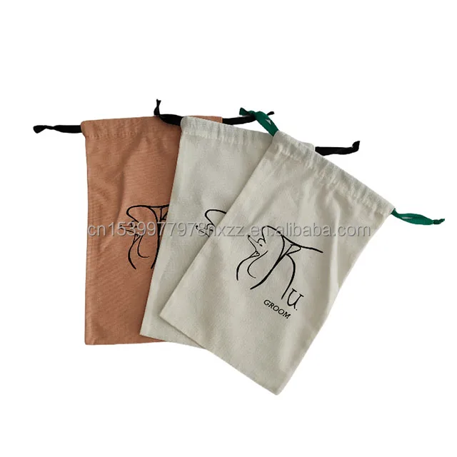 Wholesale Eco Friendly Dustbag Canvas Cotton Drawstring Shoe Bags Cloth Dust Bags For Shoes