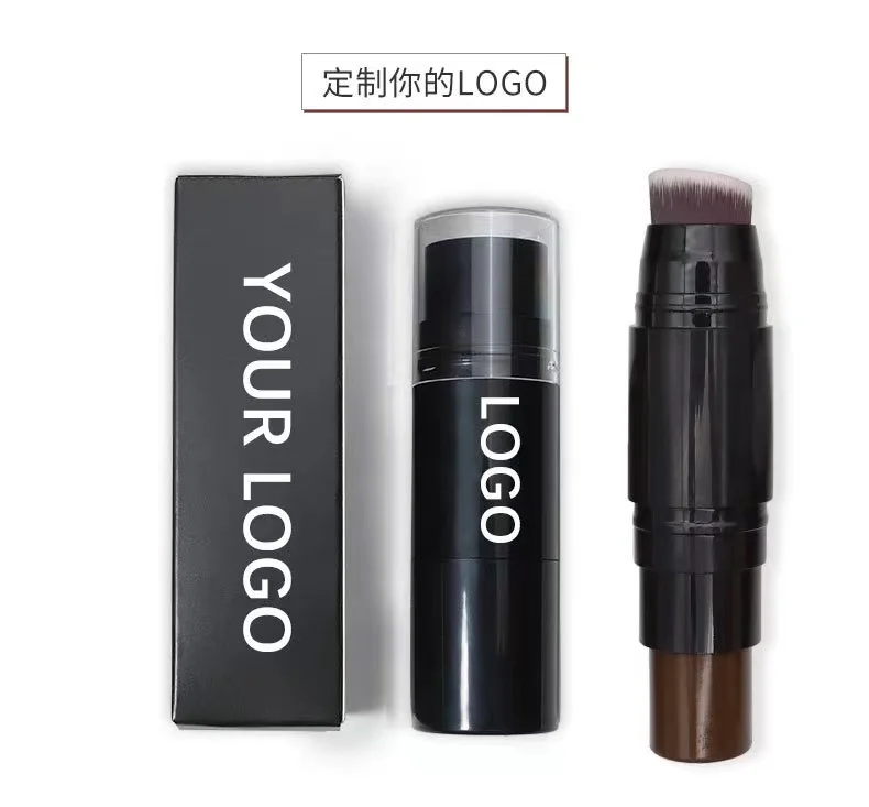 Private Label Smooth Foundation Stick 17 Natural Colors Custom Logo Highlighter Contour Concealer Powder Pressed Stick Makeup