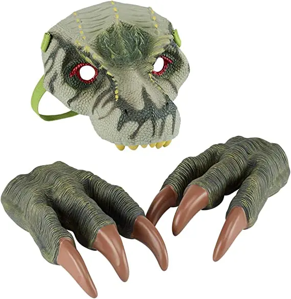 Маска динозавра и набор когтей динозавра для детей костюмы динозавров