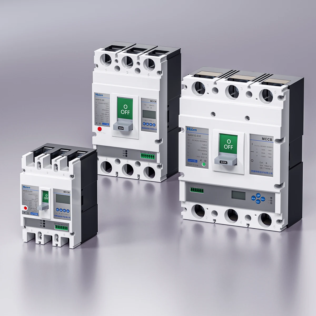 2P/3P/4P 160A -800A  Intelligent Electronic Adjustable MCCB leakage Moulded case Circuit breaker NAM7E series factory price