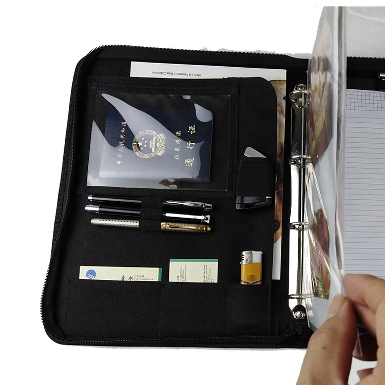 Organizer of the professional padfolio customized portfolio with notebook