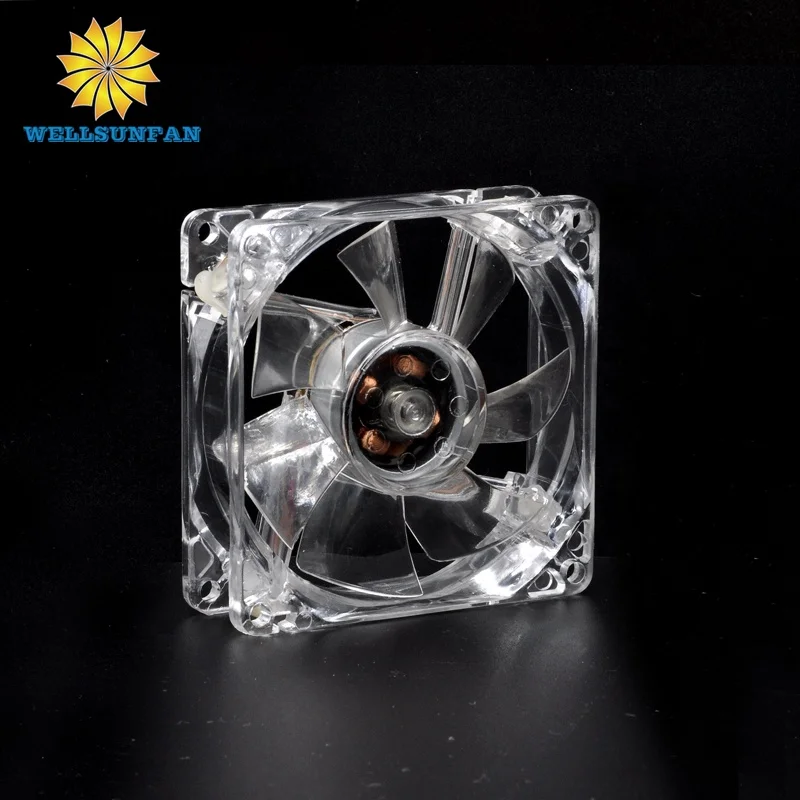 WellSunFan DC 12v/ 24v 80X80X25MM fan 4 leds for computer pc case 8025 PWM speed control 12v brushless 80MM COOLING fan