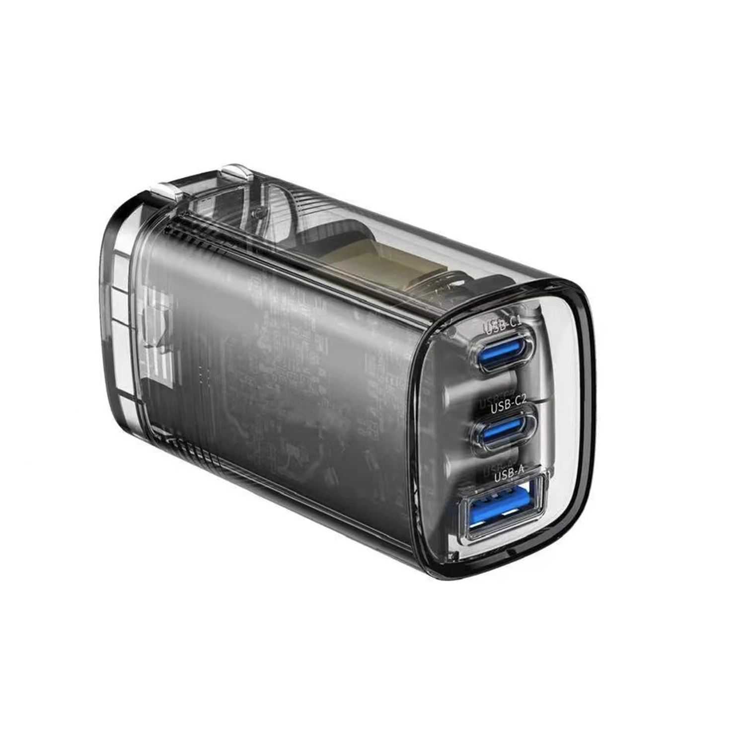 Новинка трендовый прозрачный чехол 65 Вт 20 в 3,25 а GaN us вилка для iphone usb Тип c зарядное устройство Быстрая зарядка