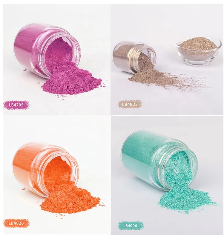 Silver White Pearlescent Pigment Natural Mica Based Powder Colored Pigment for Pearl Effect Decorative Automotive Paint