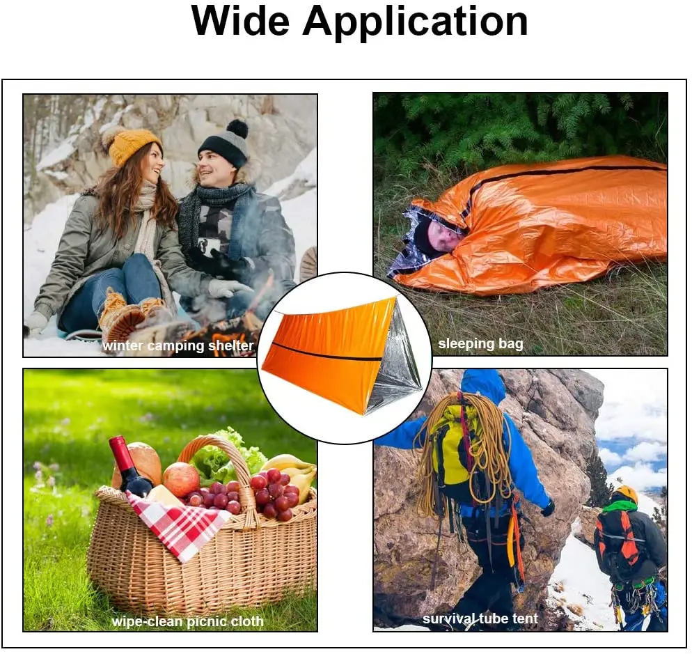 Custom Logo Life Tent 2 Person Rescue Emergency Survival Shelter Tube Tent