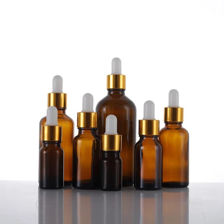 5/10/15/20/30/50/100ml Amber Essential Oil Glass Dropper Bottle