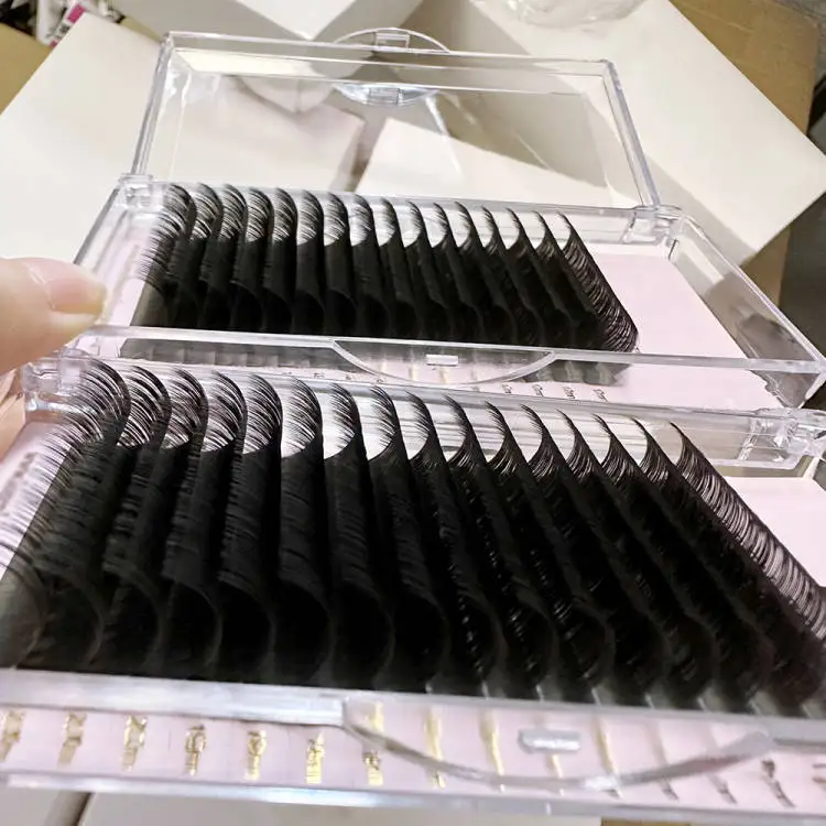 Частная торговая марка 0 03 05 16 рядов Мега объемные ресницы темные матовые норковые для наращивания кашемировые