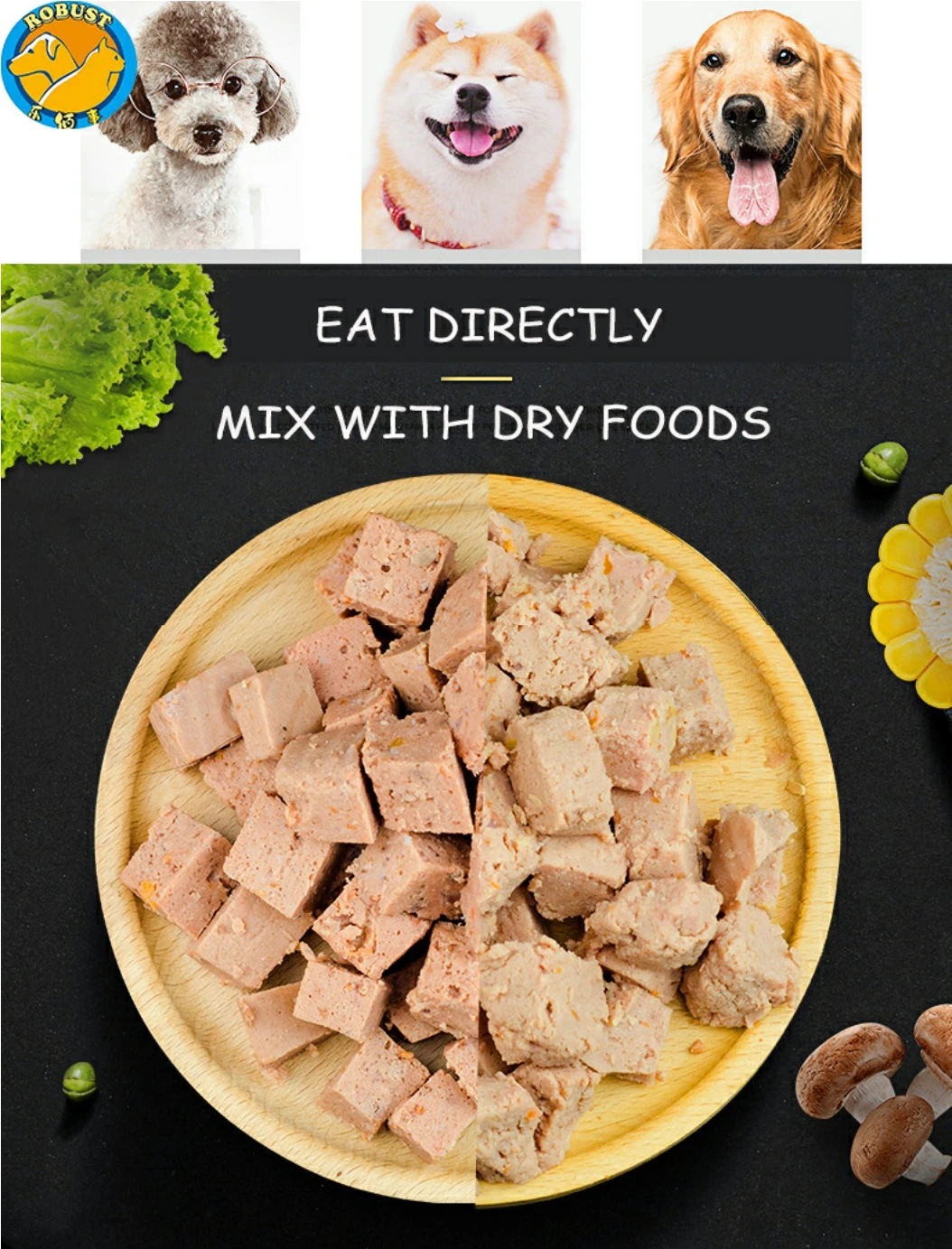 Factory Direct Sale dog food meat Various Styles dog food chicken High Nutrition dog food puppy