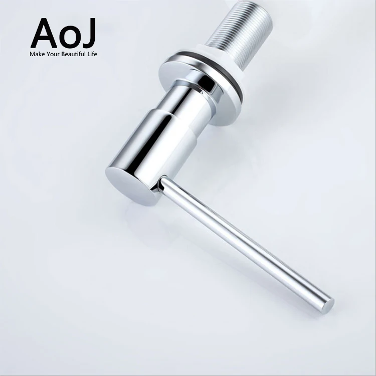 Hot Sale Silver Black Gold Brass Deck Mounted Under Counter Built-in Liquid Hand Sink Soap Dispenser For Kitchen Soap-Dispensers