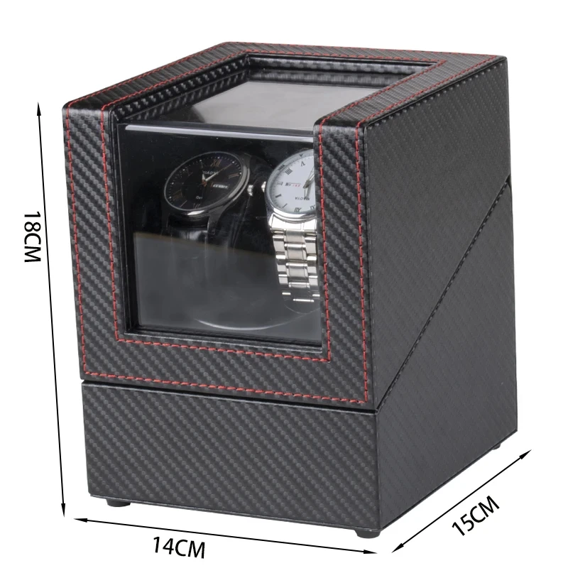 2 Watch Winder Box Automatic Watches Usb Power Used Globally Mute Mabuchi Motor Mechanical Watch Rotate Stand Box Carbon Fiber