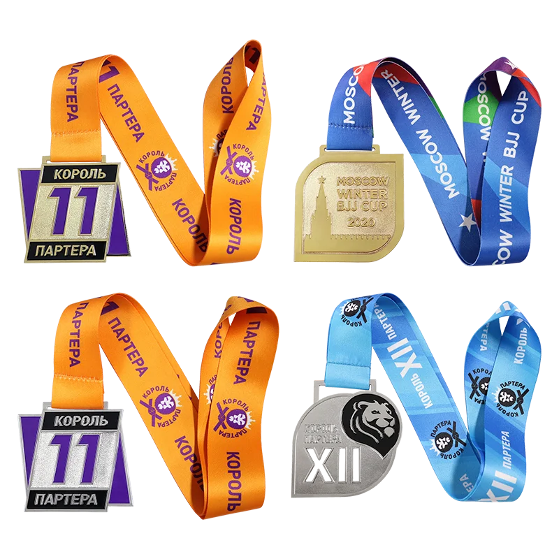 High Quality OEM Customized Medal With Ribbon Custom Sport Snooker Snowboarding Speedway Squash Star Swimming Medals