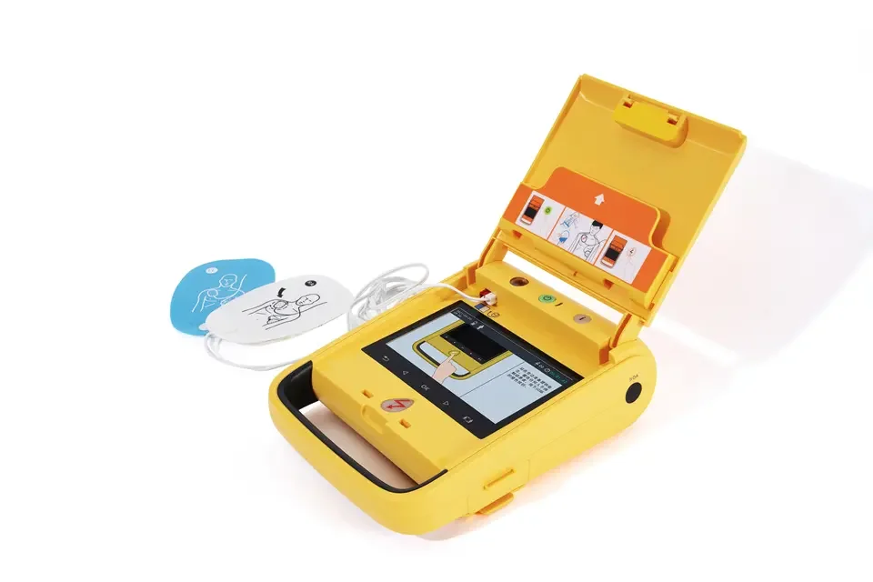Semi Automatic External AED i5 Defibrillator Portable 7inch Color TFT Machine