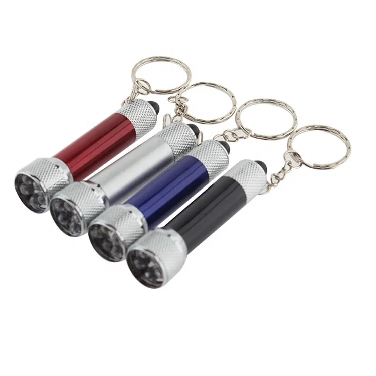 Promotional Gifts 3 LED Small Custom Mini Flashlight Keychain With Key chain