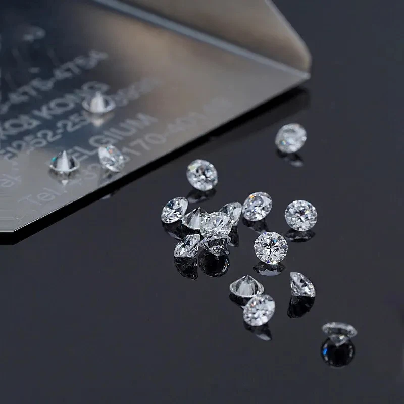 GIA Certified Wholesale 1carat Price VS1 Round 0.8-2.9mm Synthetic Polished Cultivated HPHT Loose Lab Created Diamonds 1ct 2mm