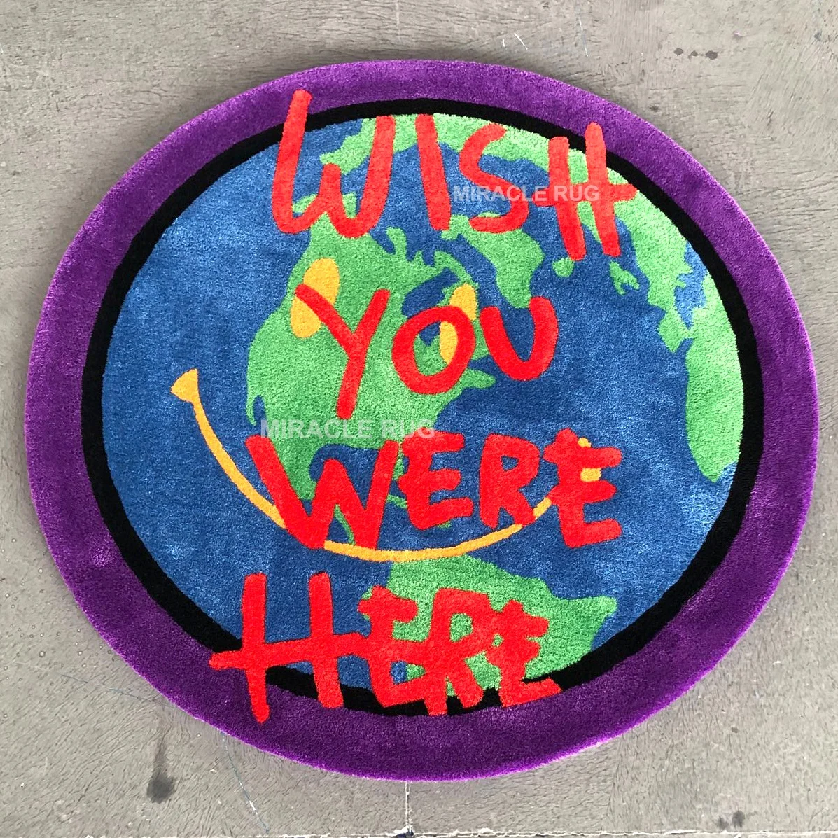 Hand Tufted Acrylic Egg Rugs Custom Logo Modern Die Cut Anti Slip Carpets Custom Anime Tufted Rug