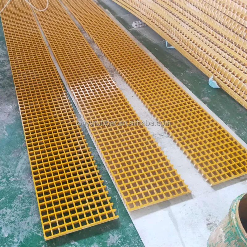 Car Washing Trench Drainage FRP Grating Floor Panel, High Strength Anti Corrosion Fiberglass FRP GRP Molded Gratings