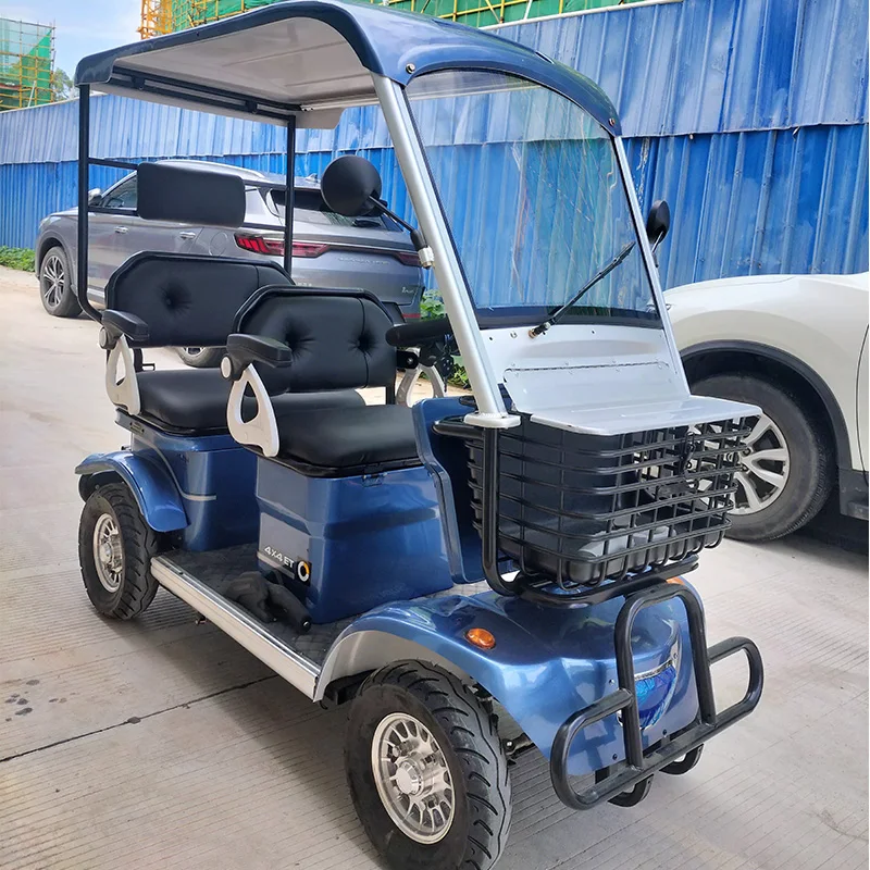 Electric Sightseeing Bus 4 Seater Electric Auto Rickshaw E Bike 4 Wheels City Electric Cars With Roof