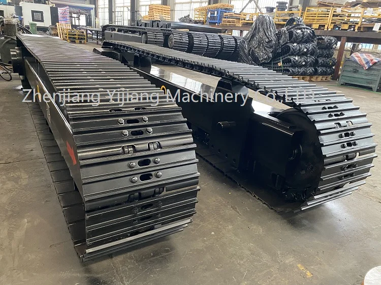 Custom Steel Tracked Undercarriage with hydraulic Eaton motor driver for mobile crusher drilling rig transport carrier vehicle