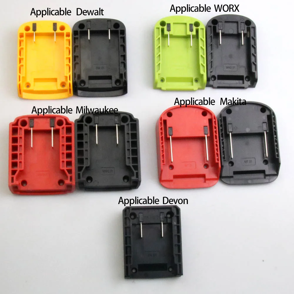 DIY Adapter Converter Base Charging Head Shell for Makita for DeWalt for Worx for Milwaukee 18V Lithium Battery DIY Connector