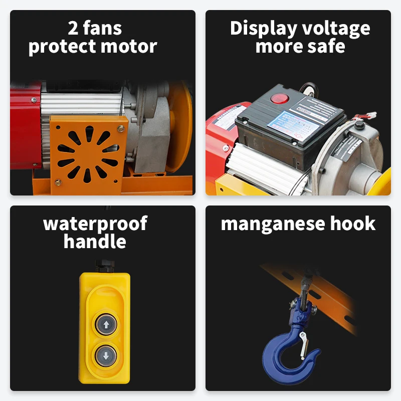 China factory 500kg electric winch with 60m wire rope for sale