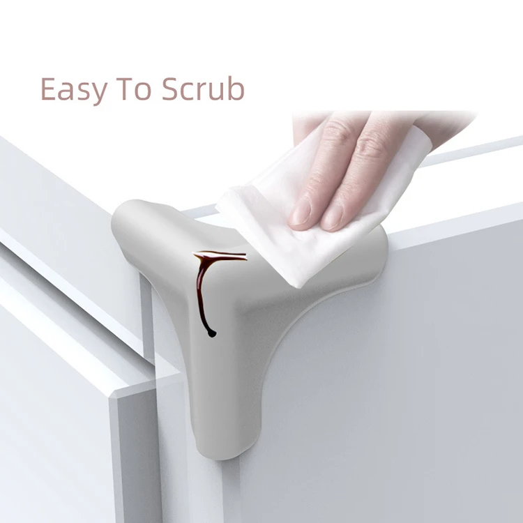 3 Sides Baby Safety Silicone Edge Guard Corner Protector for Table Cabinet