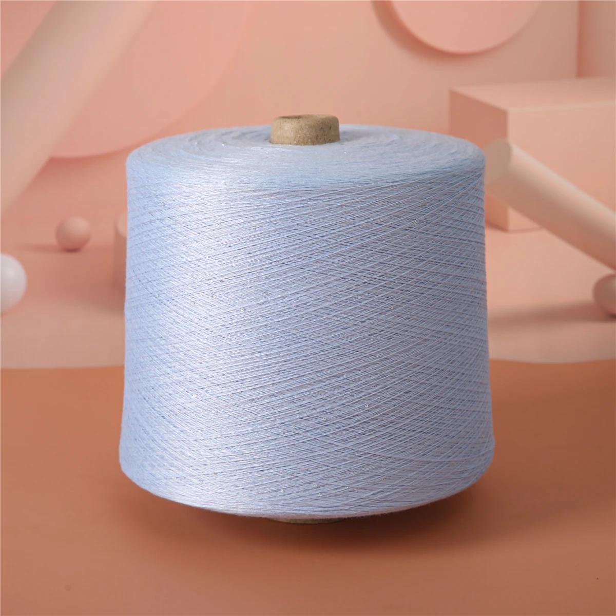 Knitting Yarn Wholesale Hand Sustainability Recycled 28ne/2 Beaded Core Spun Yarn