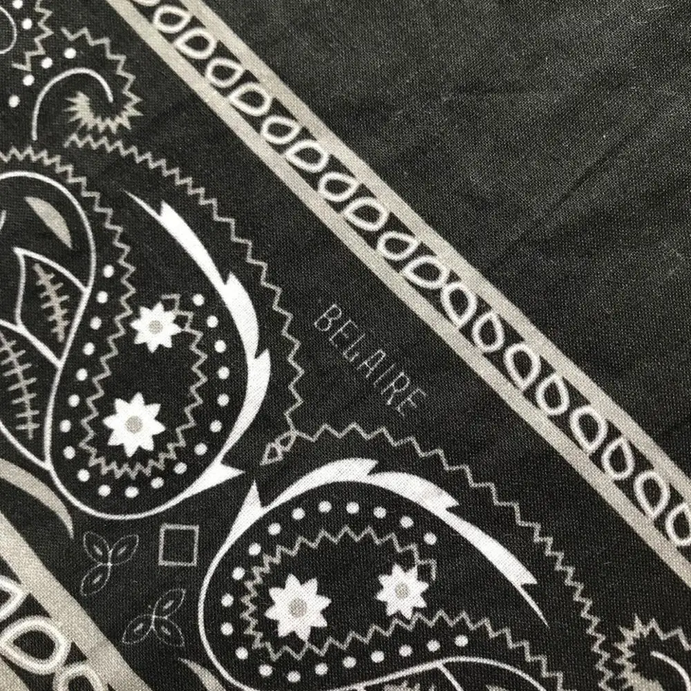 NO MOQ custom printing 100% cotton hair bandana