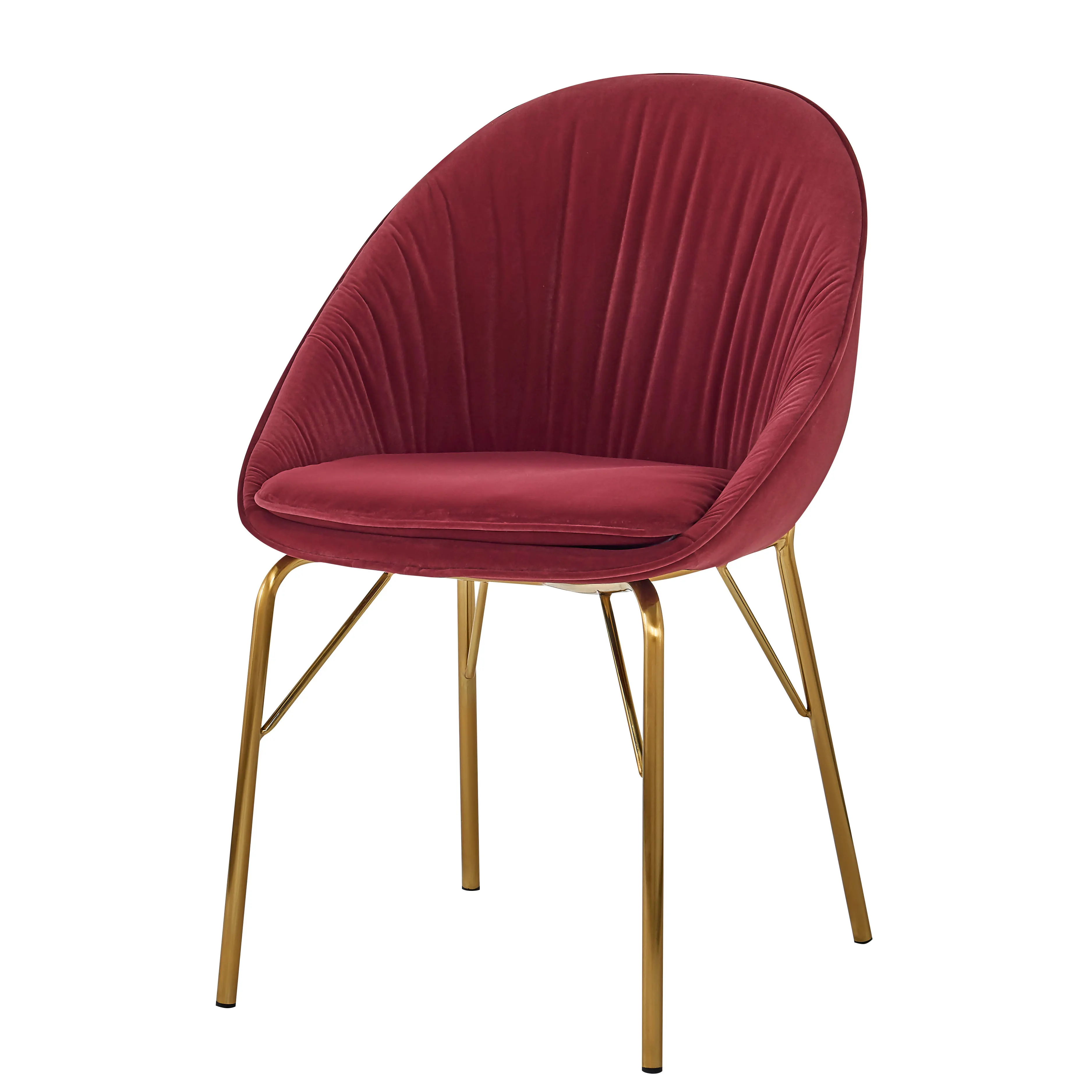 Customizable comfortable cushion ring back simple velvet  dining chair restaurant chair