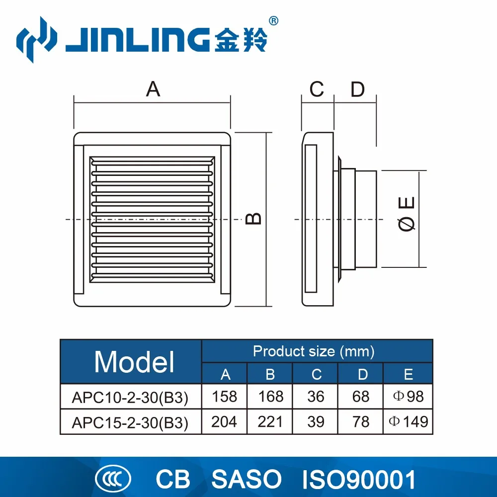Plastic 4 6 inch Wall Window Glass Mounted Ventilation fan bath room Extractor Fan Exhaust fan