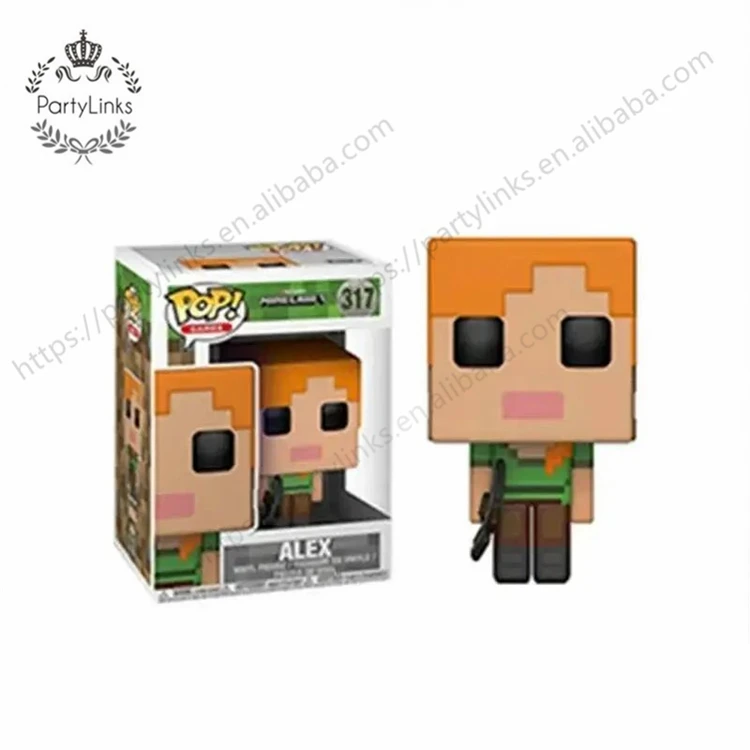 POP Minecrafts Figure Steve Zombie Doll Decoration Ornaments Alex #317 Null PVC Action Figure Collection Model Child Toy Gift