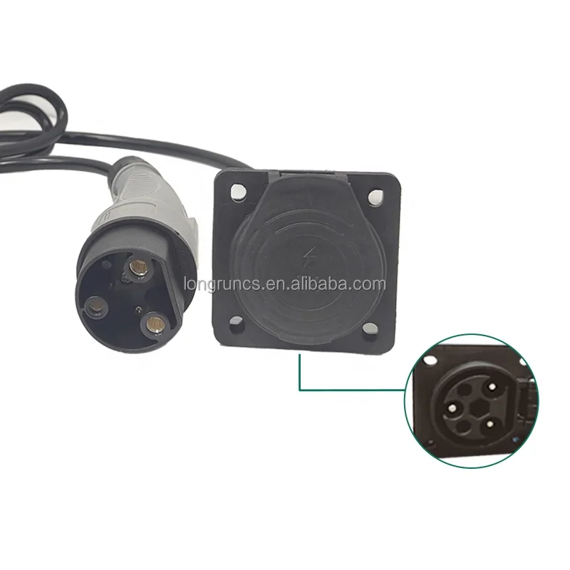Golf Cart S60/ST-031030-PT Socket AC DC220V 16A 32A Golf Socket and Plug for Onboard Chargers