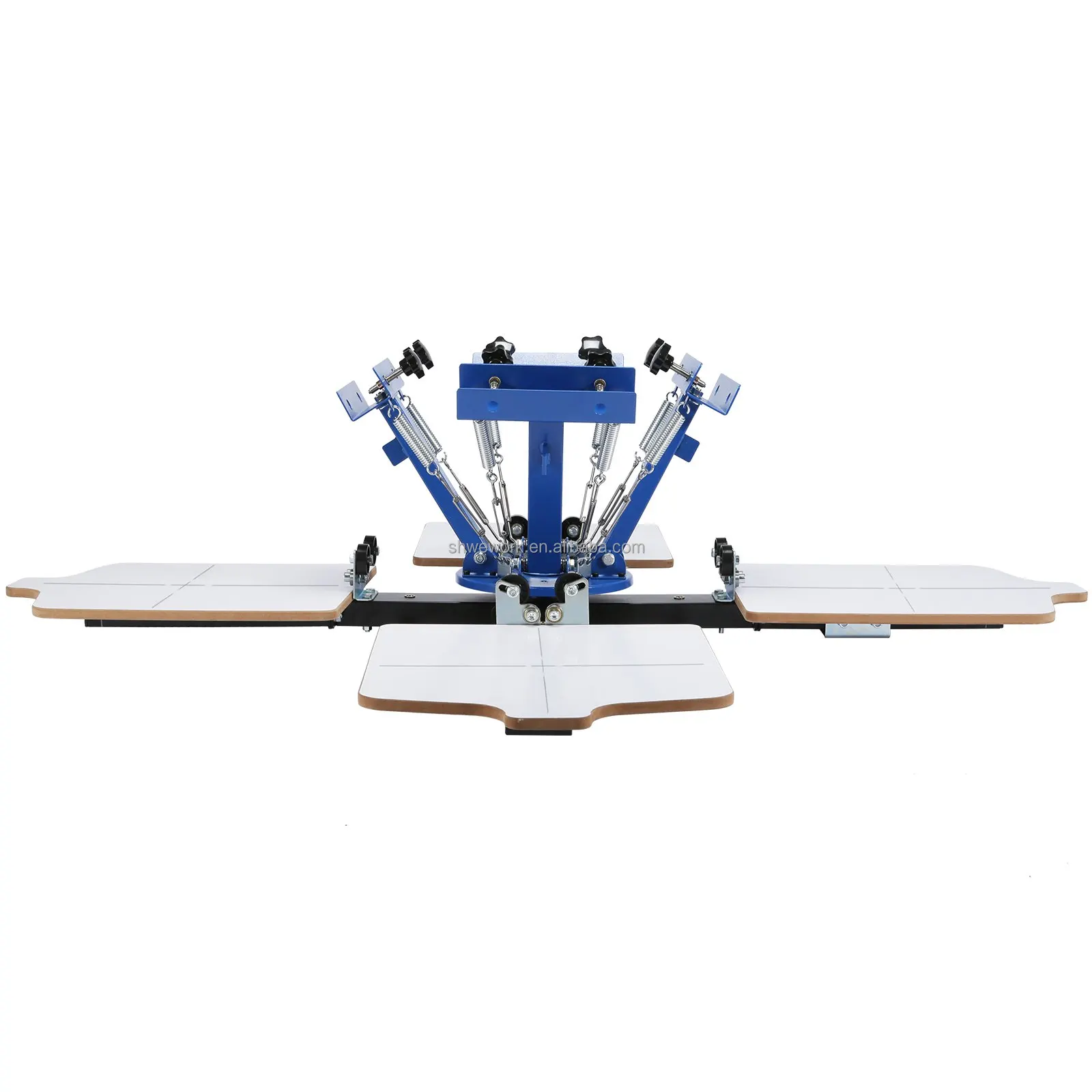 WeWork NS-404 Screen Printing Machine 4 Color 4 Station Silk Screening Screenprint Press DIY T- shirt Screen Printer Machine