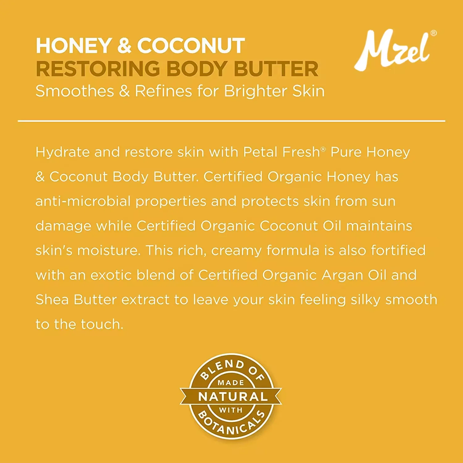 Private Label Pure Natural Organic Restoring Honey & Coconut Body Butter for Dry Skin with Natural Oils