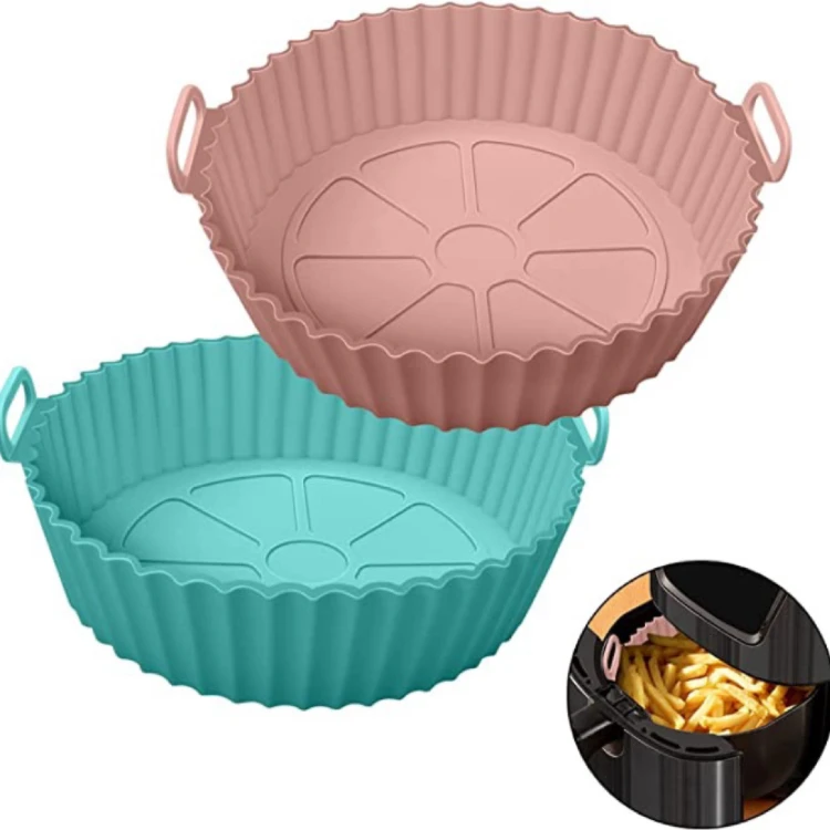 Reusable Air Fryer Silicone Pots Food Grade Silicone Pots Easy Clean Silicone Pot Basket For Air Fryers
