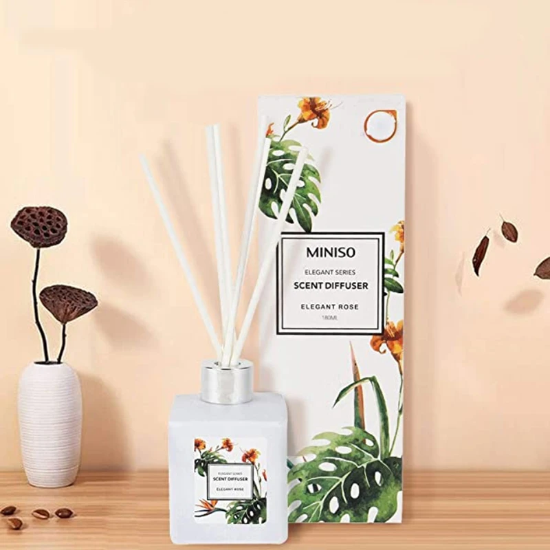 Wholesale Luxury Custom Glass Bottle Aromatic Essential Oil Scent Stick Reed Diffuser