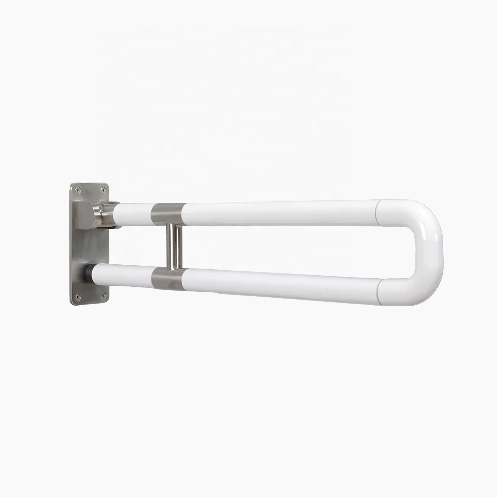 White Nylon Bathroom Safety Grab Bar Disability Grab Bars Toliet Folding Grab Bar