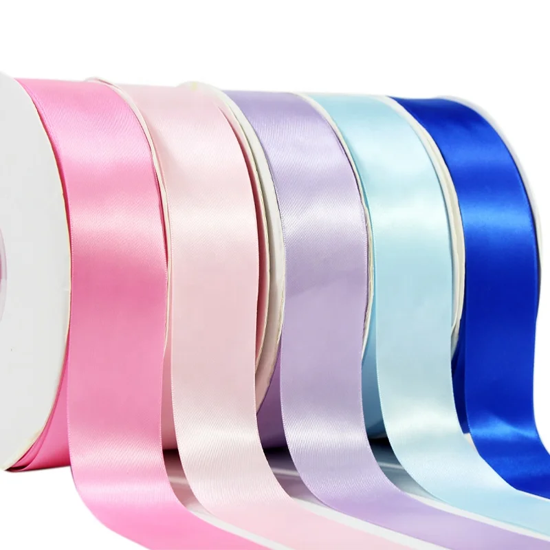 38mm Double Faced Satin Ribbon Valentines Day Gift Packing For Silk Florals Wrapping Decoration Cloth Accessory