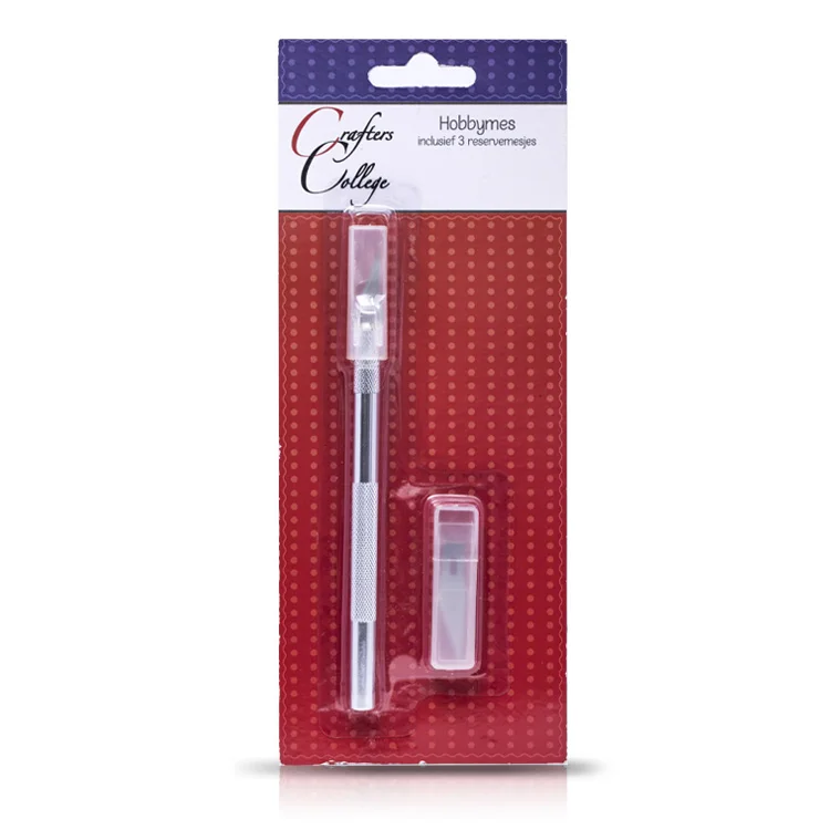 3-Piece Multi-Hobby Knife Set One Knife 2 Spare Blades Soft Wood Craft Decorative Work Steel Material DIY Grade OEM