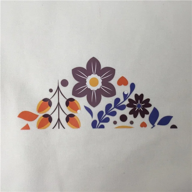 Cotton Tote Bag Cotton Shopping Bag White Beige Heat Transfer Logo Canvas Cloth Bag