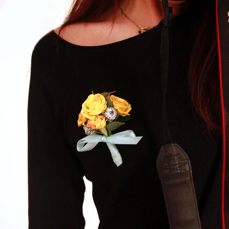 Flower Packaging Wedding Corsage Making Materials Bride And Groom Brooch