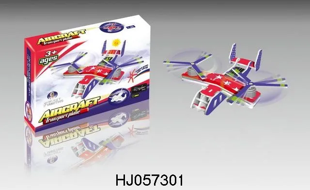 DIY 3D puzzle solar energy plane toy