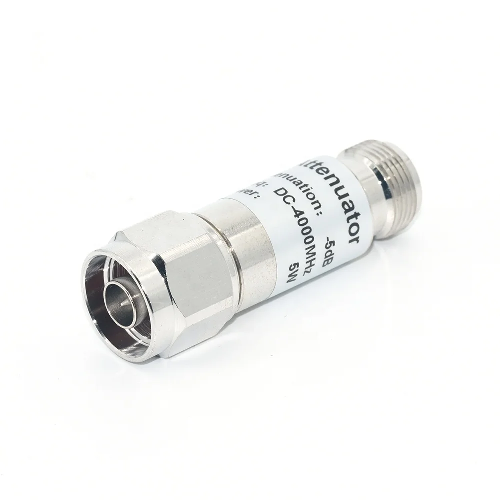 Raynool 7 dB Fixed Attenuator SMA Male to SMA Female Passivated Stainless Steel 2 Watts Up to 3 GHz