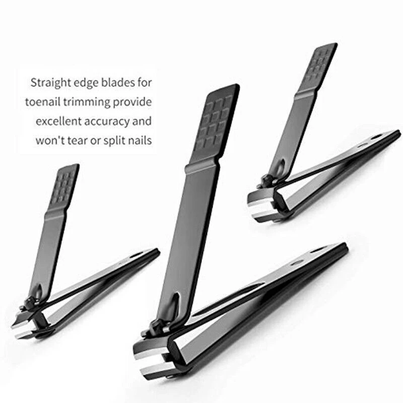 
Black Nail Clippers Stainless Steel Nail Cutter Clippers Manicure Beauty Tool Nail Cutter Pedicure Finger Toe Scissors 