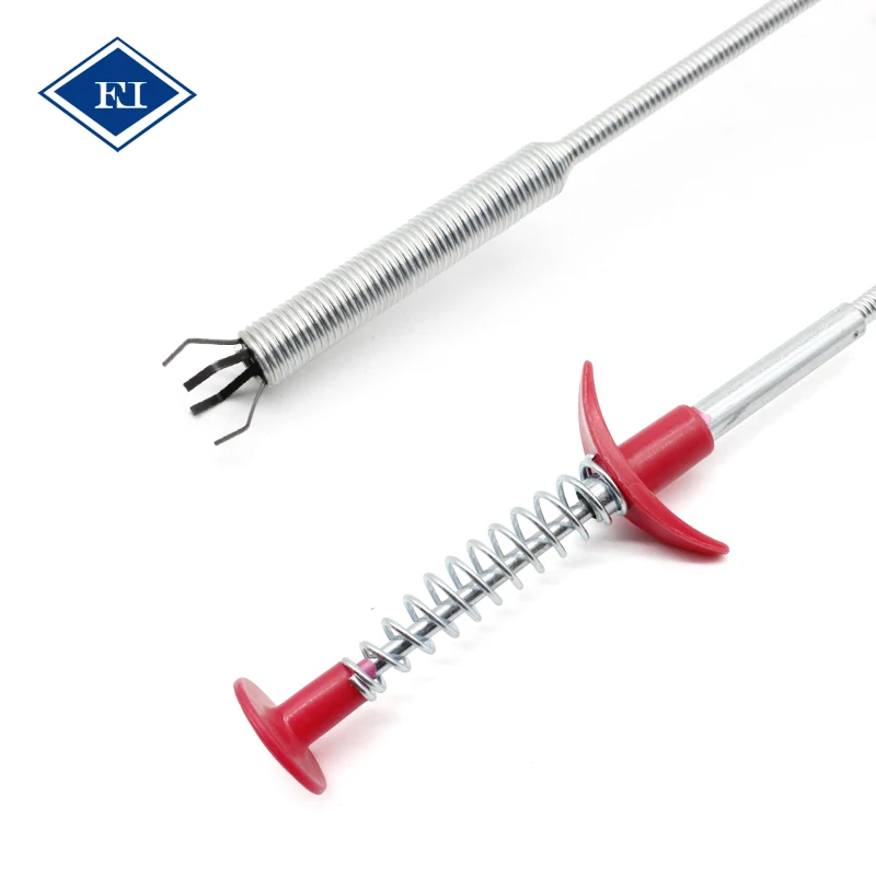 Drain Snake Cleaner Sticks Clog Remover Cleaning Tools Spring Pipe Dredging Flexible Pick Up Tool