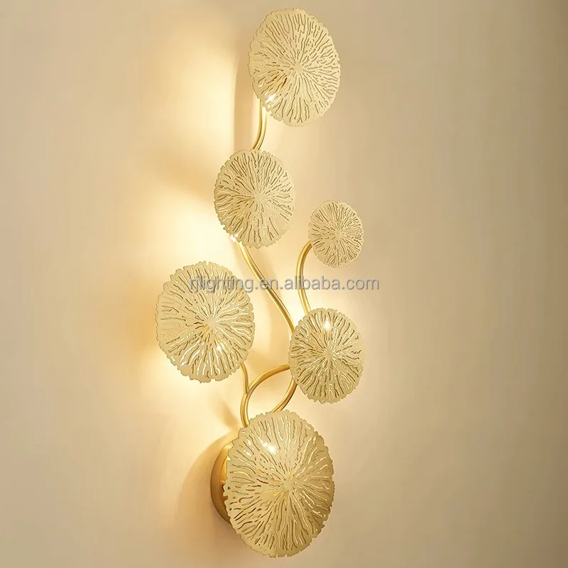 Metal Simple Personality Aisle Bedroom Head Wall Lamp Golden Postmodern Led Living Room Decorative Indoor Iron Stainless Steel