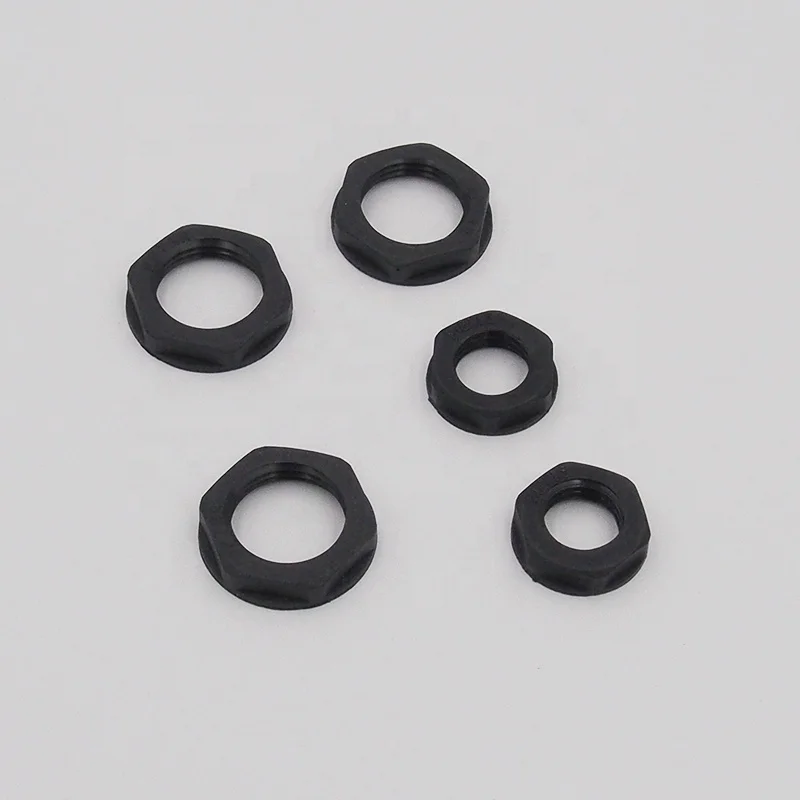 Factory Hexagonal fastener Flange Series Nylon plastic Lock Nut