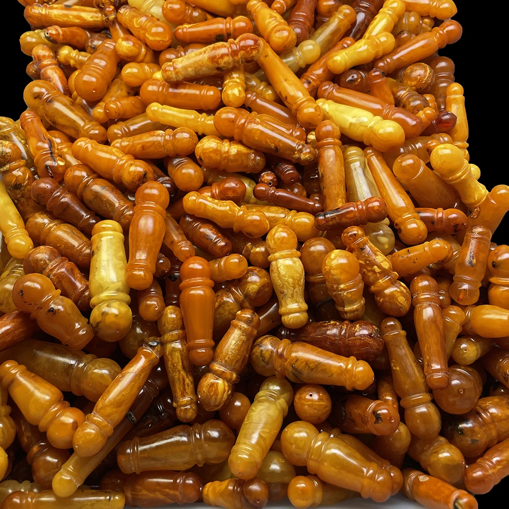 Natural amber stone processed white amber jewelry circular Muslim beads 8-16mm red flower tiger skin Imam Taisbiha